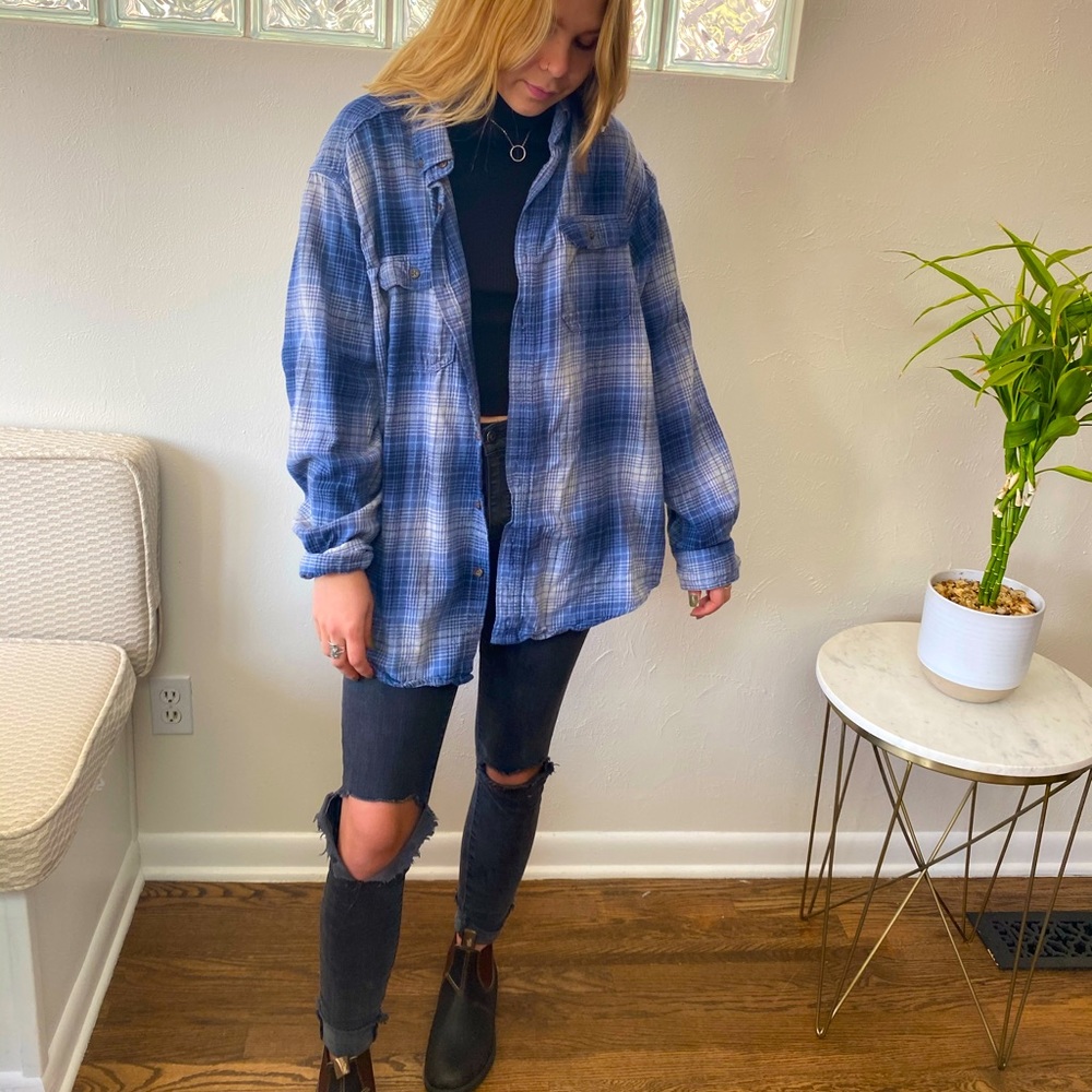Blue ombré Flannel